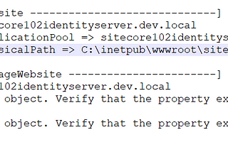 Sitecore 10 install error -
The property ‘Value’ cannot be found on this object.