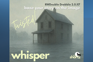 An old clapboard, two-story house with a covered porch seems to float in the floodwaters.
