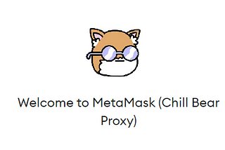 Setup Guide for Chill Bear Club Metamask Proxy