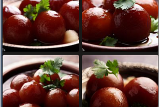 Gulab Jamun with Coriander Garnish