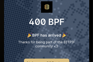BITPIF Airdrop — Claim 400 free BPF tokens