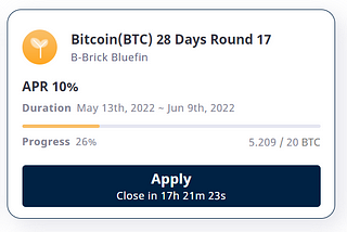 BTC Savings Round 17 is Open