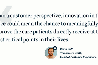 ‘Why I joined Tomorrow Health’ by Kevin Rath, Head of Customer Experience