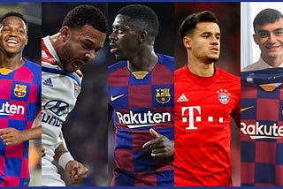 Who should start on the left wing for Barcelona?