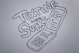 Doodle of a flip phone