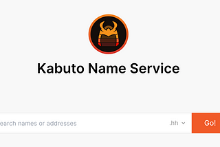 The search bar for Kabuto Name Service