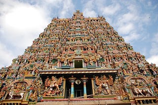 How many Hindu temples exist in the Indian Subcontinent?