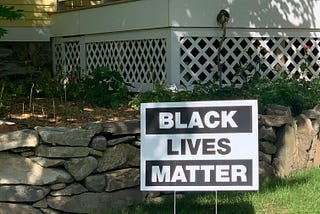 My friend and I put a Black Lives Matter sign in her yard.