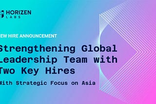 We are excited to welcome two new key executives to our leadership team.