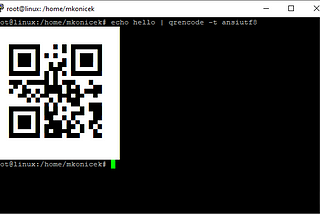 QR codes in Linux console