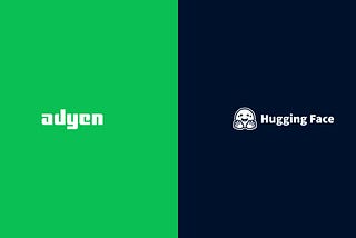 Header image with logos of Adyen and Hugging Face side by side