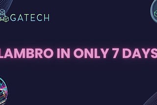 We're excited to share the Lambro in just 7 days and presale of Lambro tokens, designed with our…