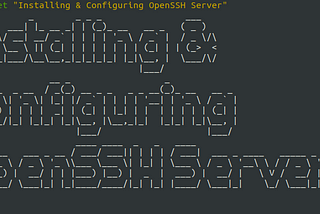 Installing & Configuring SSH Server.