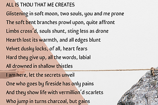 a mystic poem about man’s reality