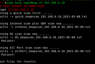 Automate Nmap Scans