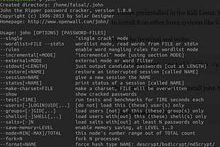 John The Ripper-Password Cracking Tool