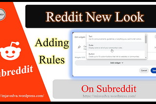 Adding Rules on Subreddit Reddit New Look