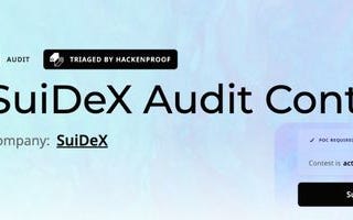 🔐 SuiDeX|HackenProof Audit Contest: $10,000 Bounty has started!