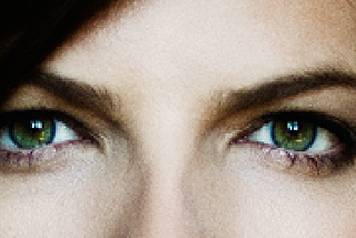 Tight shot of the author’s eyes.