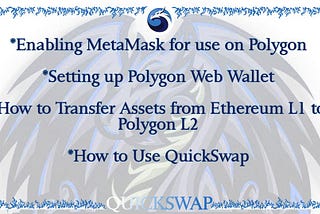 मेटामास्क के लिए पॉलीगॉन (मैटिक) मेननेट कैसे सेट करें और QuickSwap Dex का उपयोग करने के लिए L1 से…