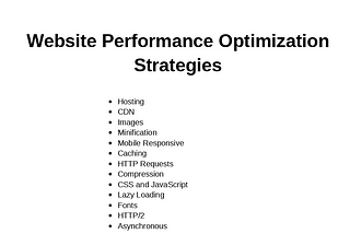 Website Performance Optimization Strategies