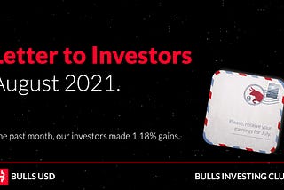 Letter to Investors - August 2021