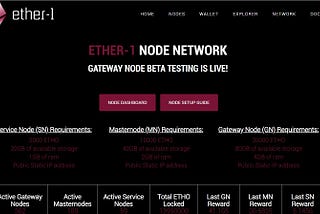 Ether1 Node Stake Program: 150,000 ETHO Pledged To Help