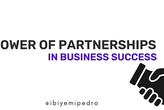 As an entrepreneur, I’ve learned that partnerships are the secret sauce of business success.