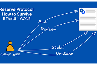 Reserve Protocol : How to Survive if The UI is Gone.