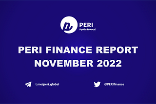 PERI Finance Report — November 2022