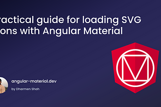 Practical Guide for Loading SVG Icons with Angular Material