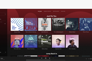 Spotify’s personalized playlists and recommendations ‘Just for you‘.