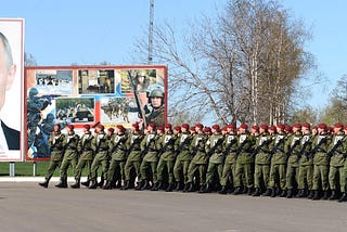 2014: On the parade ground of the military unit of internal troops of the MIA of Russia.