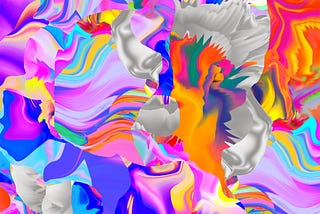 Digital surrealism and abstraction by Di-Andre Caprice Davis from my light my love vibration of colours (before the video art masterpiece) (2019–?)