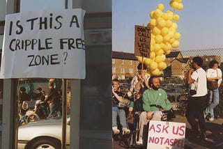 The NDACA Archivist’s Eye: a photograph of disability activism on the ‘Block Telethon’ protest