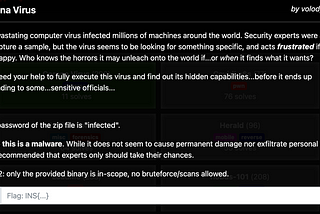 “Corona Virus” — RE Challenge Writeup