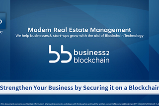 Business2Blockchain | Modern Real Estate Financing, Development, and Management