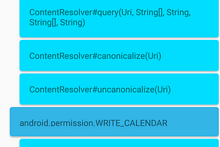 Exhaustive list of Android SDK methods that require Runtime Permission Check.