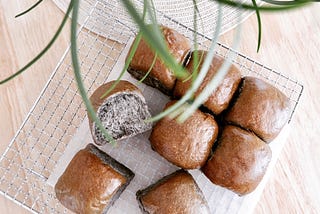 Black Sesame Soft Milk Buns