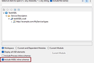 How to use an XML schema definition embedded in an WSDL in BusinessWorks and BusinessWorks…