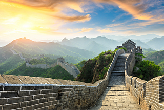 A lovely picture of the Great Wall of China. No, I didn’t take it. It was cloudy and cold when I visited.