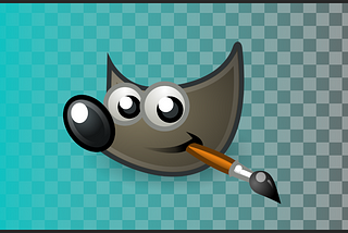 Gimp logo on top of fading background