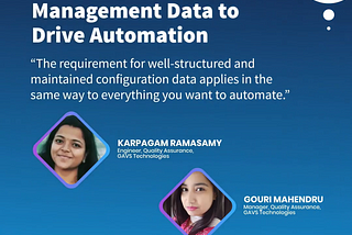 Using Configuration Management Data to Drive Automation