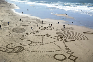 Ocean Beach goes full crop circle at this massive sand art gathering