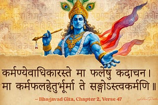 Sanskrit Shloka | Bhagavad Gita, Chapter 2, Verse 47 | HBR Patel