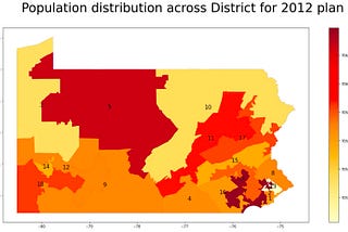 this image shows how population is unevenly distributed across the districts in the 2012 plan.