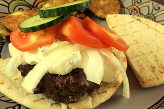 Greek — Greek Lamb Feta Burgers With Cucumber Sauce