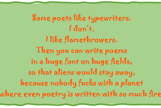 Flamethrowers vs Typewriters