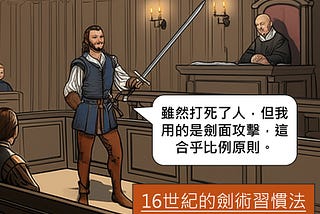 「雖然打死了人，但我用的是劍面攻擊。」 — 16世紀的劍術習慣法