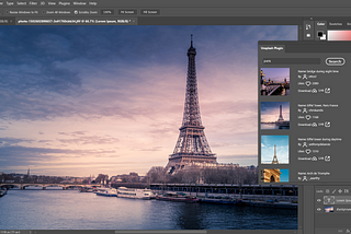 Screenshot of Photoshop with plugin working.